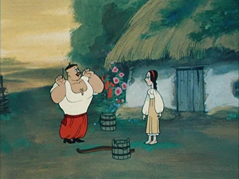 Кадр з мультфільму «Як козаки на весіллі гуляли» (1984).